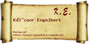 Kácsor Engelbert névjegykártya